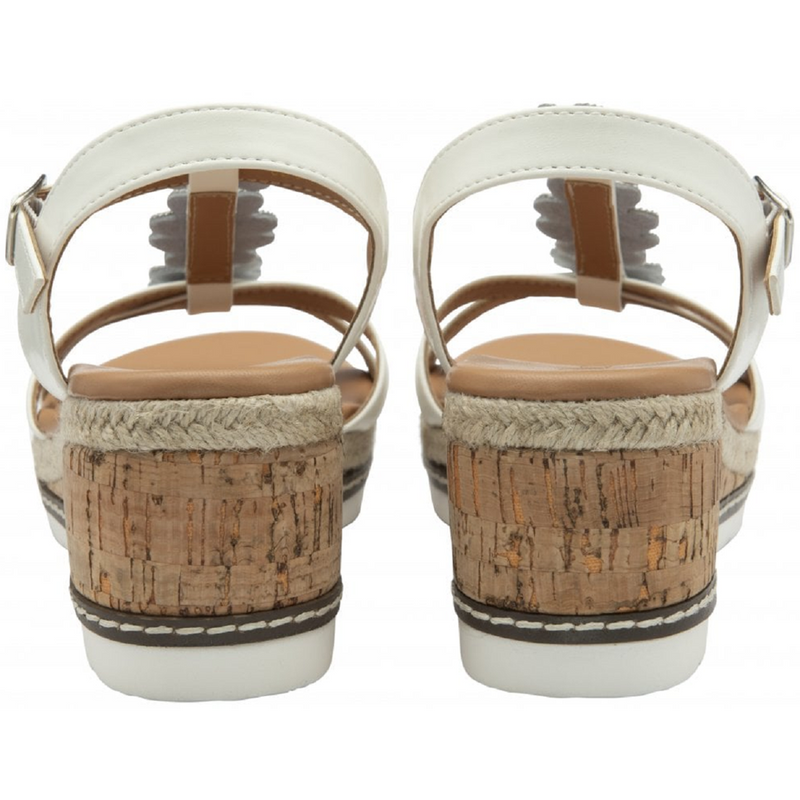 Lotus Letica White Sandals