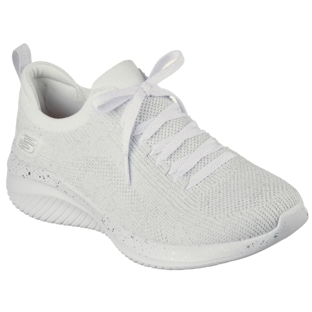 Skechers Ultra Flex 3.0-Let's Dance White/Silver Trainers