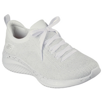 Skechers Ultra Flex 3.0-Let's Dance White/Silver Trainers