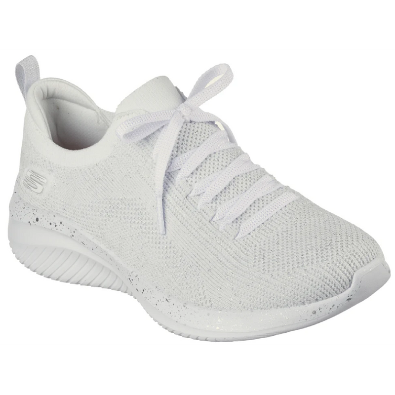 Skechers Ultra Flex 3.0-Let's Dance White/Silver Trainers