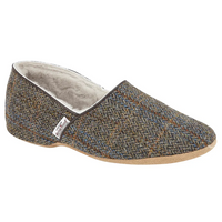 Draper Lewis Earth Harris Tweed Slippers