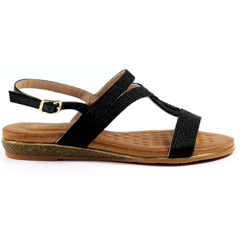 Lunar Lisia Black Sandals