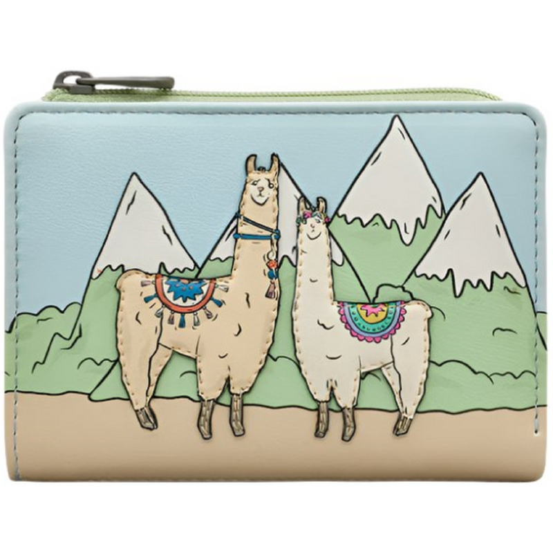 Yoshi Llama Flap Over Green Leather Purse