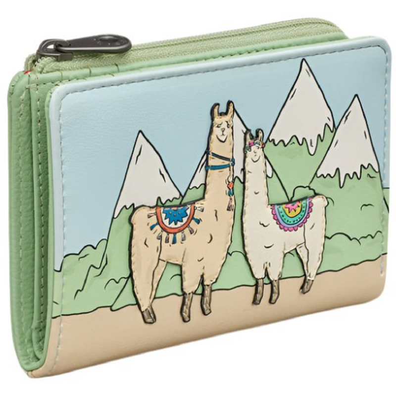 Yoshi Llama Flap Over Green Leather Purse