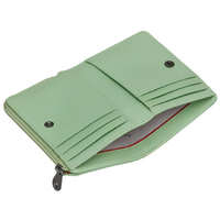 Yoshi Llama Flap Over Green Leather Purse