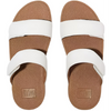 FitFlop Lulu Adjustable Leather Urban White Slides