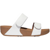 FitFlop Lulu Adjustable Leather Urban White Slides