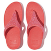 FitFlop Lulu Crystal Embellished Rosy Coral Toe-Post Sandals