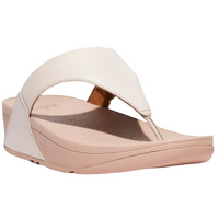 FitFlop Lulu Leather Toe Post Beige Stone Sandals