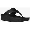 FitFlop Lulu Leather Toe Post Black Sandals