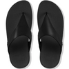 FitFlop Lulu Leather Toe Post Black Sandals