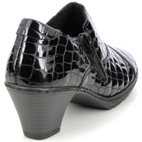 Rieker 57173-03 (Marching) Black Patent Croc Shoes