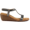 Lunar Macie Wedge Pewter Sandals