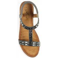 Lunar Macie Wedge Pewter Sandals