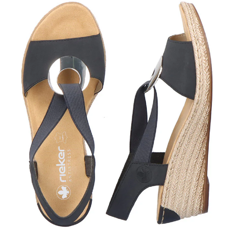 Rieker 624H6-14 (Marie) Pazifik Sandals