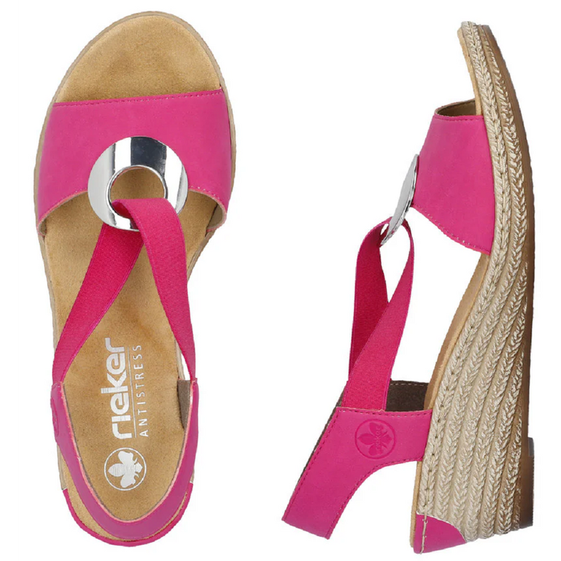 Rieker 624H6-32 (Marie) Fuchsia Sandals