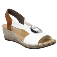 Rieker 624H6-81 (Marie) Weiss Cayenne Sandals