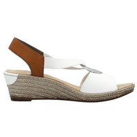 Rieker 624H6-81 (Marie) Weiss Cayenne Sandals