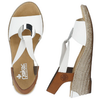 Rieker 624H6-81 (Marie) Weiss Cayenne Sandals