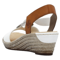 Rieker 624H6-81 (Marie) Weiss Cayenne Sandals