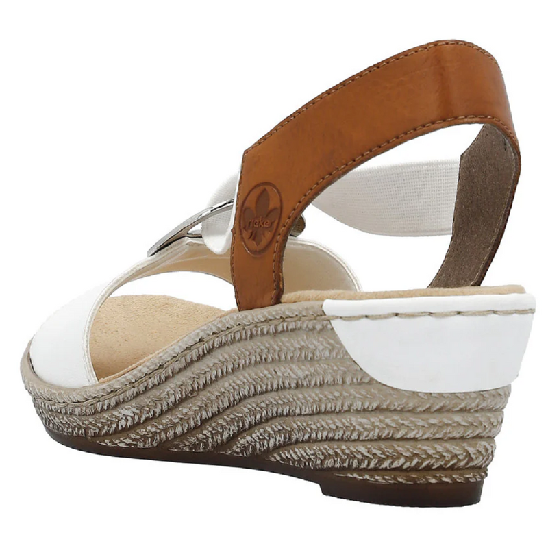 Rieker 624H6-81 (Marie) Weiss Cayenne Sandals