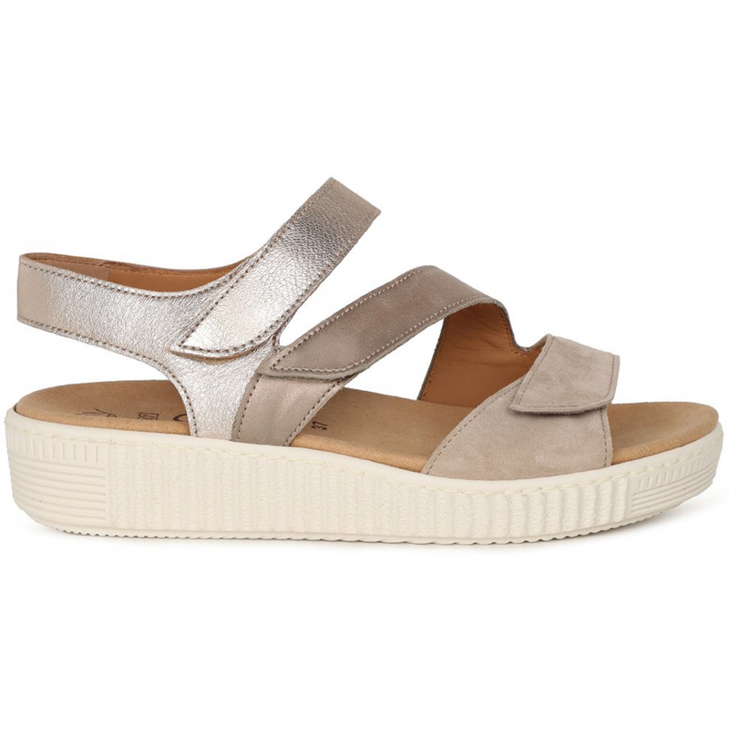 Gabor Ball (Marigold) Taupe Metallic Sandals