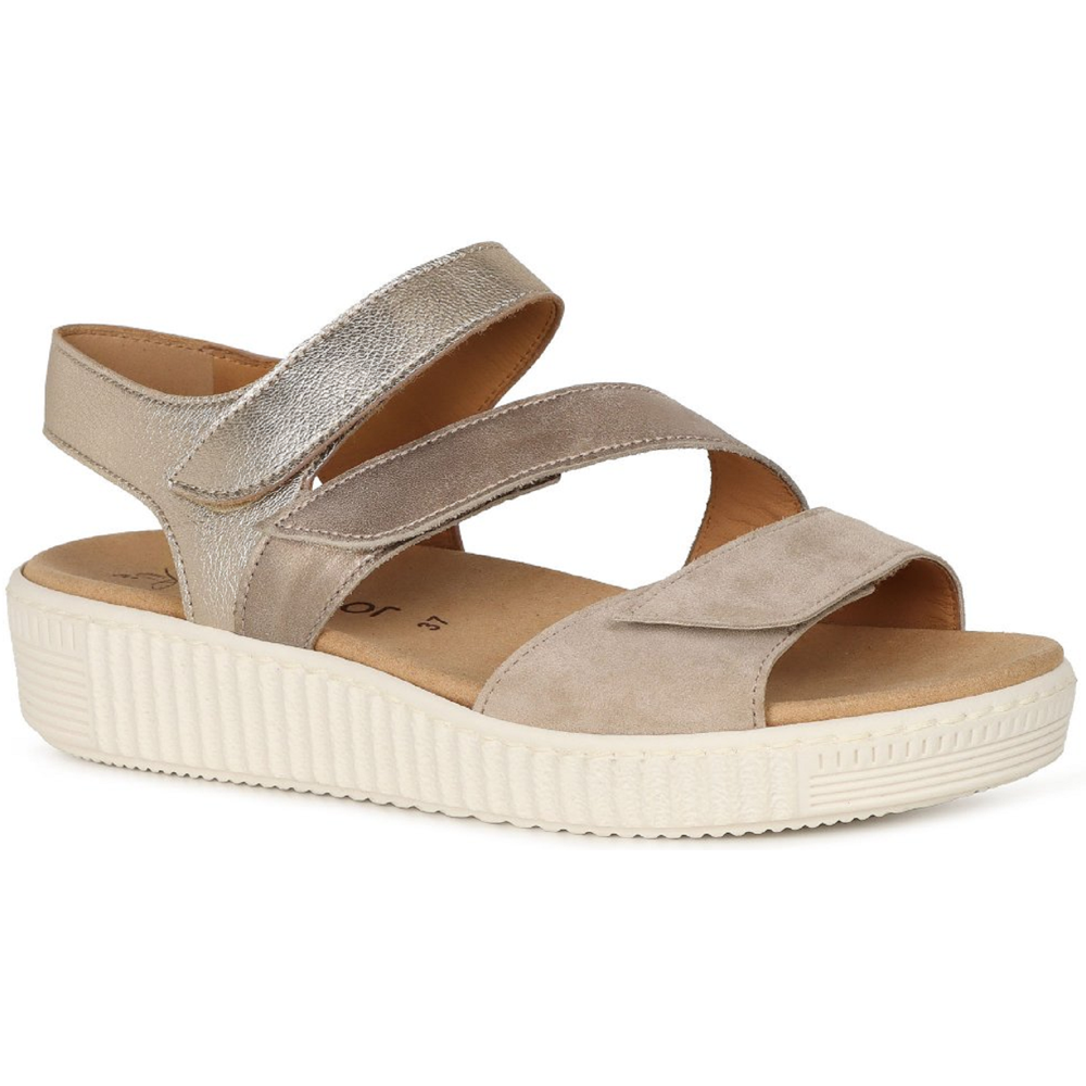Gabor Ball (Marigold) Taupe Metallic Sandals