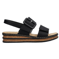 Rieker 62950-00 (Megan) Black Sandals