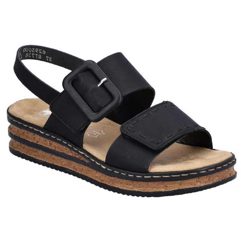 Rieker 62950-00 (Megan) Black Sandals