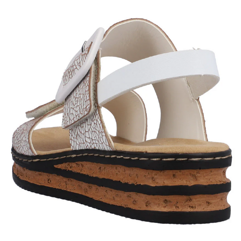 Rieker 62950-80 (Megan) Weiss Sandals