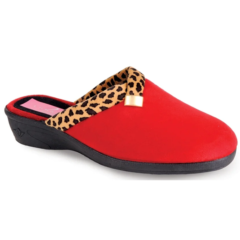 Lunar Michelle Red Mule Slippers