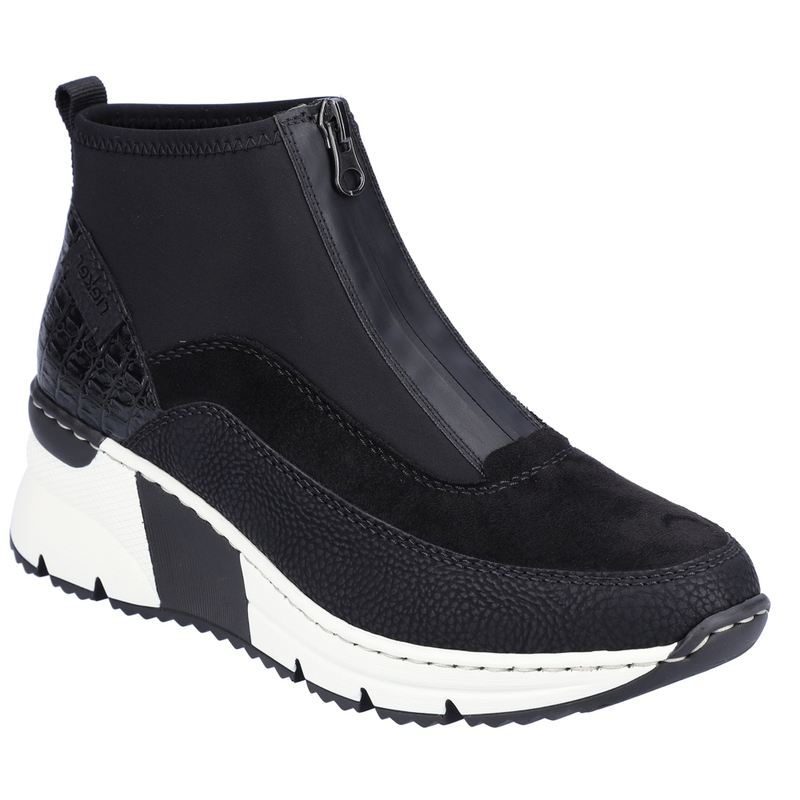 Rieker N6352-00 (Ivory) Black Boots