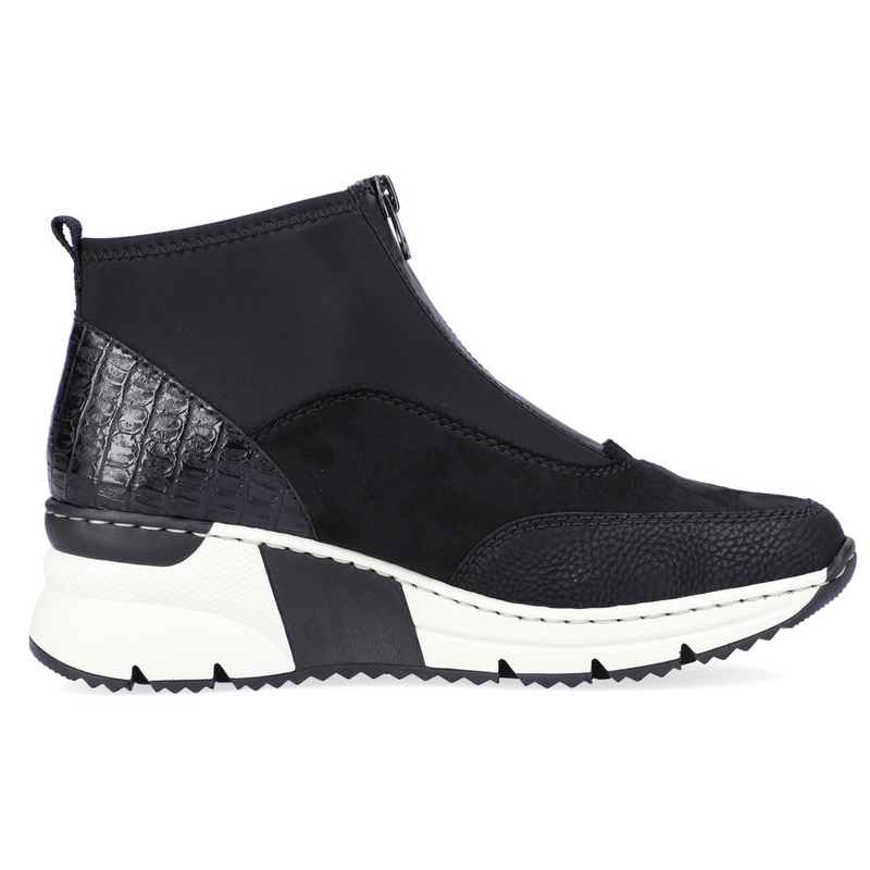 Rieker N6352-00 (Ivory) Black Boots