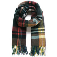 Jewel City Navy Blue Multi Tartan Scarf