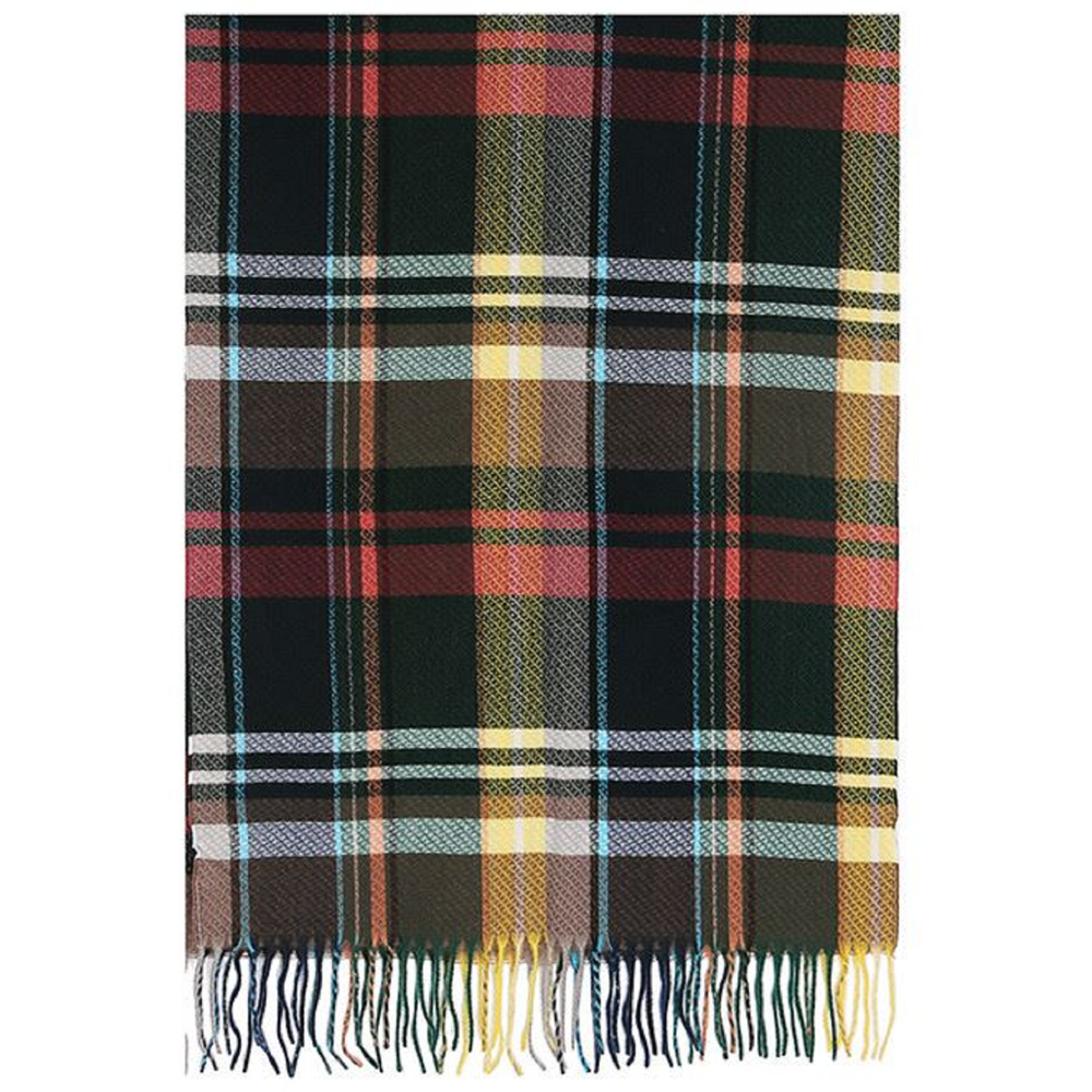 Jewel City Navy Blue Multi Tartan Scarf