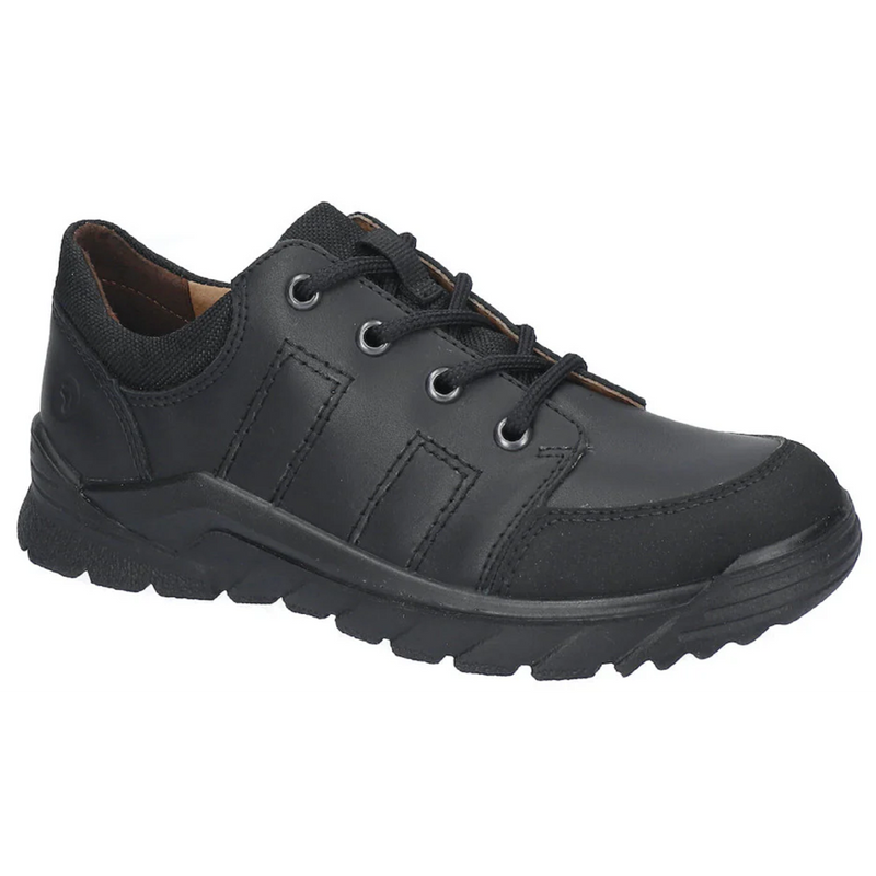 Ricosta Nate Black Leather School Shoes