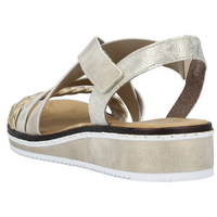 Rieker V3663-90 (Noisette) Beige Gold Sandals