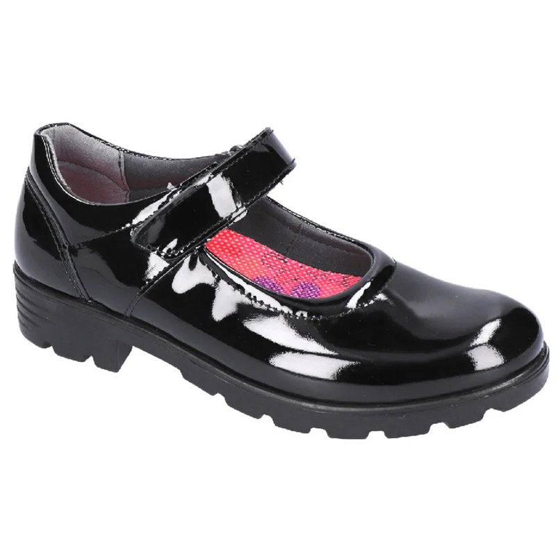 Ricosta Nora Black Patent Leather School Shoes