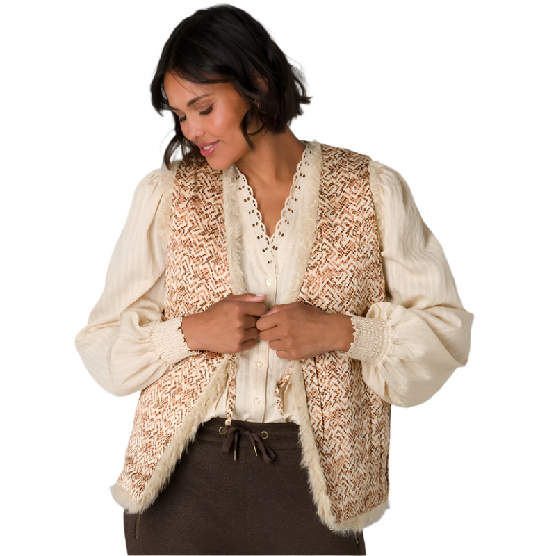 Yest Oda Light Sand Borg Waistcoat