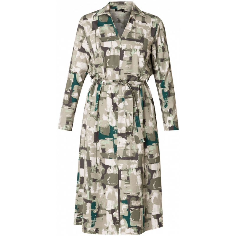 Yest Olayinka Greyed Army Multi Midi Dress