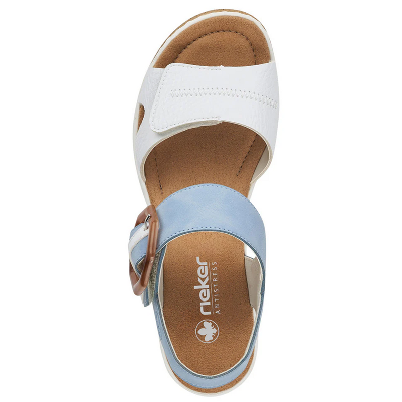 Rieker 67476-10 (Oyster) Weiss Ciel Sandals