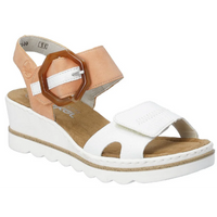 Rieker 67476-38 (Oyster) Weiss Aprikot Sandals