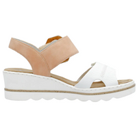 Rieker 67476-38 (Oyster) Weiss Aprikot Sandals