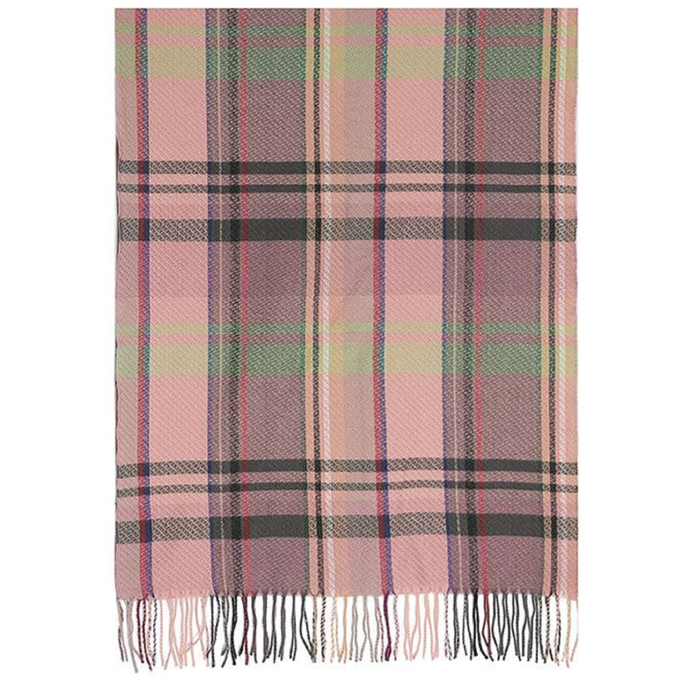 Jewel City Pink Multi Tartan Scarf