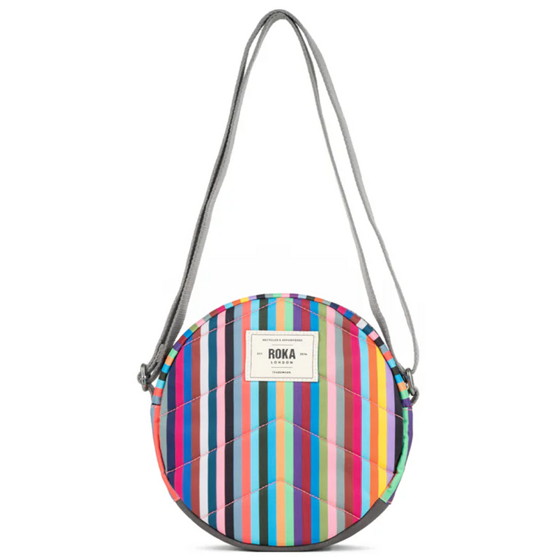 Roka Paddington B Recycled Canvas Multi Stripe Bag