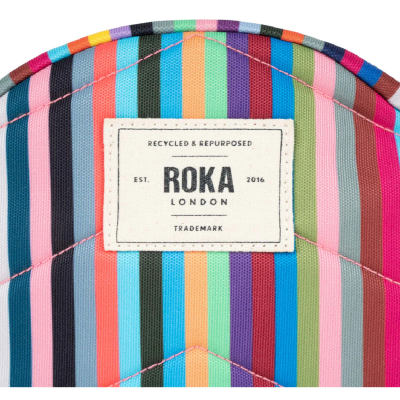 Roka Paddington B Recycled Canvas Multi Stripe Bag