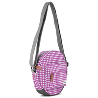 Roka Paddington B Recycled Canvas Purple Gingham Bag