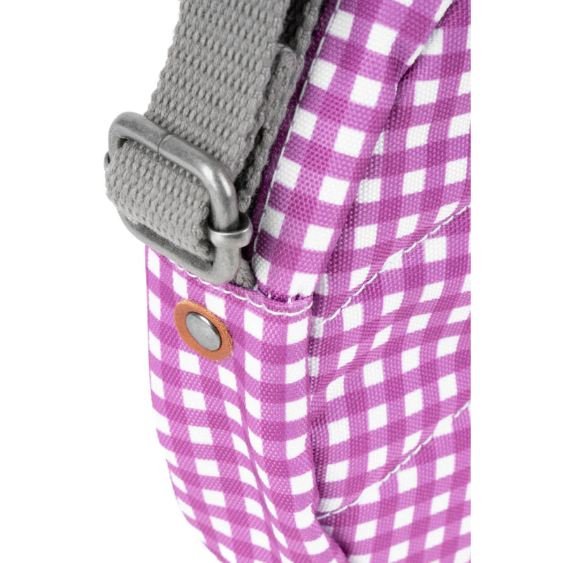 Roka Paddington B Recycled Canvas Purple Gingham Bag