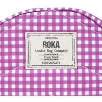 Roka Paddington B Recycled Canvas Purple Gingham Bag