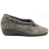 Lunar Paloma Grey Ocelot Trim Slippers